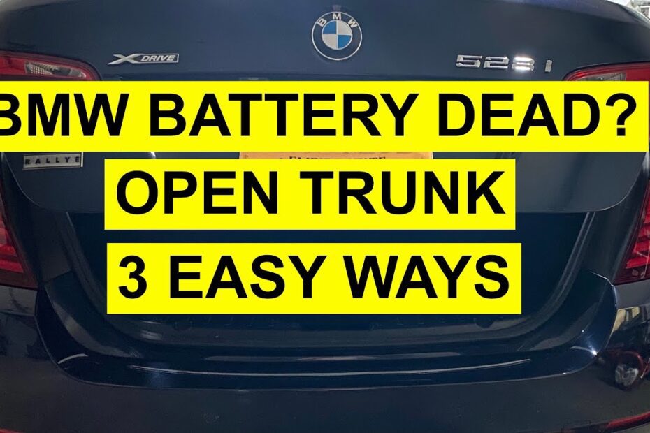 How to Open Bmw E90 Trunk With Dead Battery