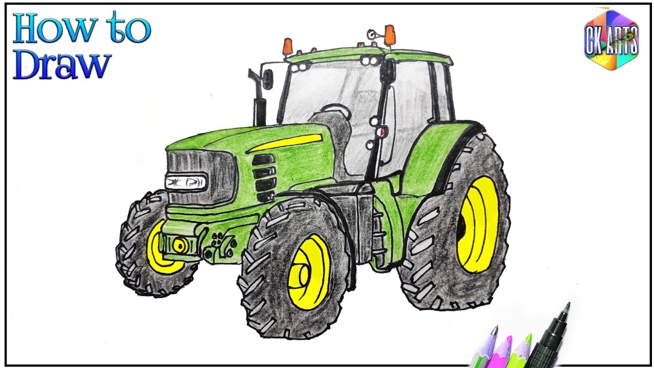 How to Draw a John Deere Tractor